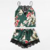 Women Floral Print Lace Cami Top And Shorts Sleepwear - Image 2