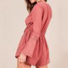 Women Lace Deep V Romper Bow Transparent Casual Playsuit - Image 7