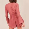 Women Lace Deep V Romper Bow Transparent Casual Playsuit - Image 8