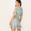 Women Round Neck A Line Fit And Flare Dresses - Image 2