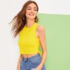 Women Sexy Criss-cross Tie Back Crop Tank Top - Image 3