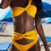 Women Sexy One Shoulder Bikini Swimming Costume