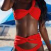 Women Sexy One Shoulder Bikini Swimming Costume - Image 3