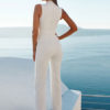 Women Sexy Sheer Sleeveless Straight Leg Jumpsuit - Image 2