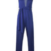 Women Sexy Sheer Sleeveless Straight Leg Jumpsuit - Image 5