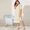 Women Sleepwear Cute Stretchy Banana Print Nightgown - Image 3