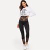 Women Stretchy Trousers Basic Active Wear Leggings - Image 5