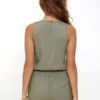 Women's Short Sleeveless Drawstring Straight Leg Playsuit - Image 2