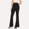Workwear Elegant Plain Mid Waist Casual Pants - Image 3