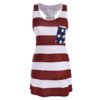 American Flag Bowknot Patriotic Racerback Tank Dress