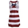 American Flag Bowknot Patriotic Racerback Tank Dress - Image 3