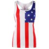 American Flag Print Racerback Tank Top - Image 2