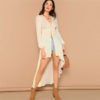 Bohemian Asymmetrical Hem Vacation Beach Long Kimono