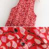 Bohemian Maxi Print Floral Button Sleeveless Dress - Image 5