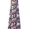 Bohemian Women Floral Printed Spaghetti Strap Beach Maxi Dresses - Image 3