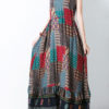 Bohemian Women Sleeveless O-Neck Printed Maxi Tank Dress - Image 2