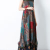 Bohemian Women Sleeveless O-Neck Printed Maxi Tank Dress - Image 3