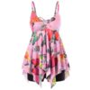 Cami Strap Butterflies Print Tankini - Image 7