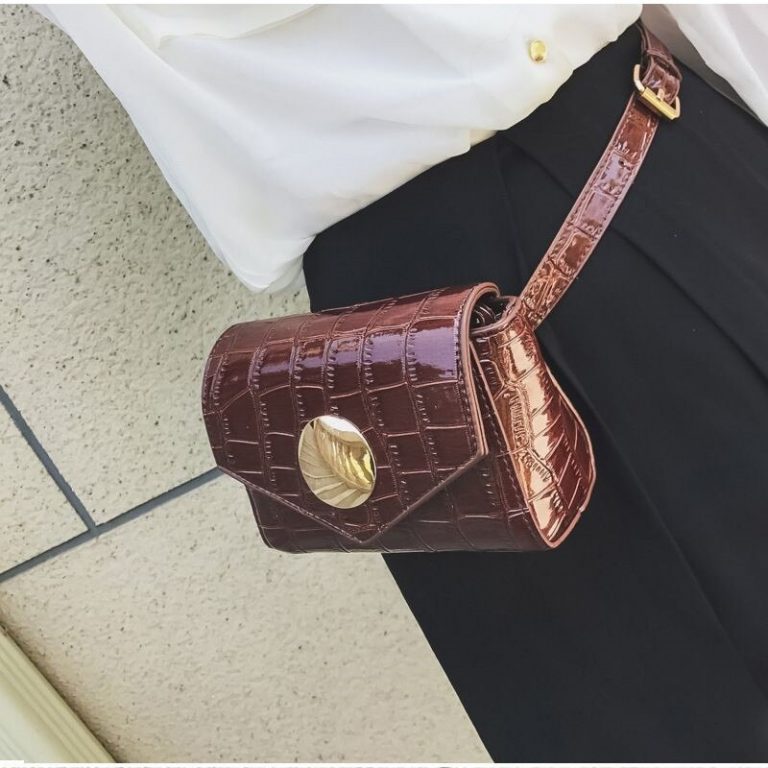 Designer Women Crocodile Leather Waist Bag - Image 5