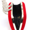 Evening Clutch Bag Wedding Box Handbag Rhinestone Peacock Deco Bridal Purse - Image 8