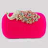 Evening Clutch Bag Wedding Box Handbag Rhinestone Peacock Deco Bridal Purse