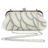 Evening Clutch Pearls Evening Bags Rhinestones Chain Strap Bridal Purse