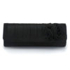 Evening Clutch Wedding Handbag Satin Flower Pleated Bridal Purse