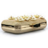 Evening Handbags Glitter Pearl Flower Horizontal Mini Wedding Clutch Bags - Image 5