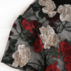 Floral Embroidered Mesh Blouse Pencil Skirt Set Sexy 2 Pieces - Image 3