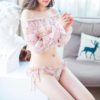 Floral Off Shoulder string semi-sheer sexy Lingerie - Image 4