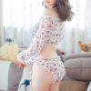 Floral Off Shoulder string semi-sheer sexy Lingerie - Image 8