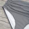 Flounce Spaghetti Strap Striped Bikini Set - Image 4