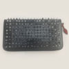 Gold Women's Wallet Genuine Leather Accordion Zip Rivet Clutch - Image 2