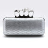 Gothic Metal PU Leather Evening Clutch Bag For Women