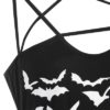 Halloween Bat Print Cut Out Skinny Dress - Image 5