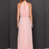 Chiffon Dress Halter Cut Out Sleeveless Pleated Women's Maxi Dress - Image 3