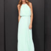Chiffon Dress Halter Cut Out Sleeveless Pleated Women's Maxi Dress - Image 4