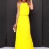 Chiffon Dress Halter Cut Out Sleeveless Pleated Women's Maxi Dress - Image 7