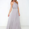 Chiffon Dress Halter Cut Out Sleeveless Pleated Women's Maxi Dress - Image 8