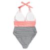 Halter Striped Low Back Swimsuit - Image 3