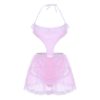 Halter maid uniform Temptation Backless transparent gauge apron Trousers - Image 8