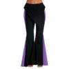 High Waisted Color Block Bell Bottom Pants - Image 2