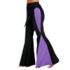 High Waisted Color Block Bell Bottom Pants - Image 3