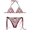 Lace Insert String Bikini Set