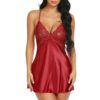 Lace Panel Criss Cross T Back Babydoll
