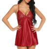 Lace Panel Criss Cross T Back Babydoll - Image 4