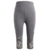 Lace Panel Plus Size Capri Skinny Leggings - Image 18