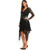 Lace Trim Crescent Hem Gothic Dress - Image 3