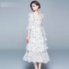 Ladies stars Print sexy fashion long mesh party dress - Image 5