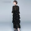 Ladies stars Print sexy fashion long mesh party dress - Image 3